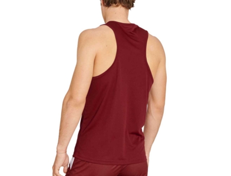 Camiseta sin Mangas de Hombre para Fitness LEONE1947 Logo Rojo (L)