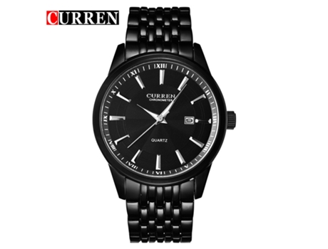 Relojes para hombre, reloj de cuarzo resistente al agua para hombre, reloj de pulsera de acero inoxidable de moda para negocios, color negronegro L...