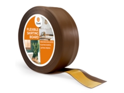 Zócalo de PVC de 20 mm, 25 m, flexible, autoadhesivo, suave, marrón Quest