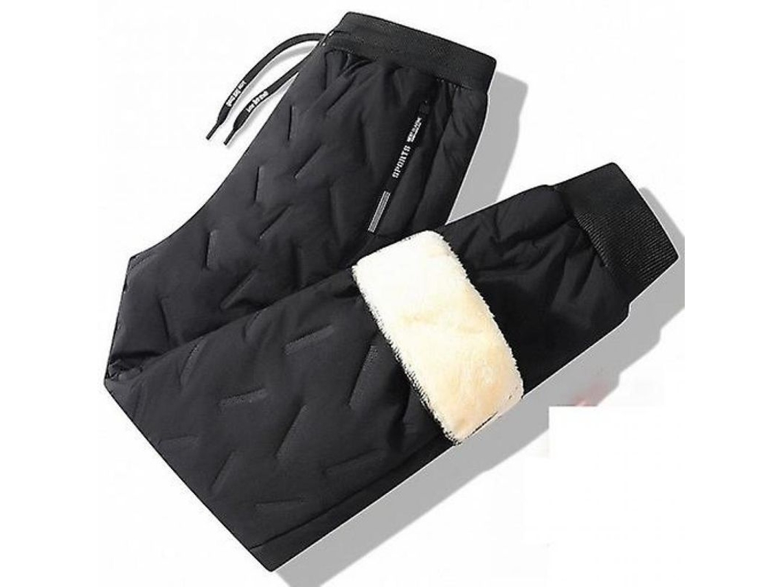 2026-pantalones De Invierno Para Hombre Con Forro Sherpa Calientitos Para Trabajo Y Senderismo Talla Grande 2xl Negro