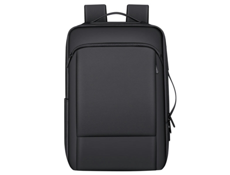 Mochila de Viaje para Hombres, Mochila para computadora portátil expandible con Puerto de Carga USB Mochila Resistente al Agua-Negro
