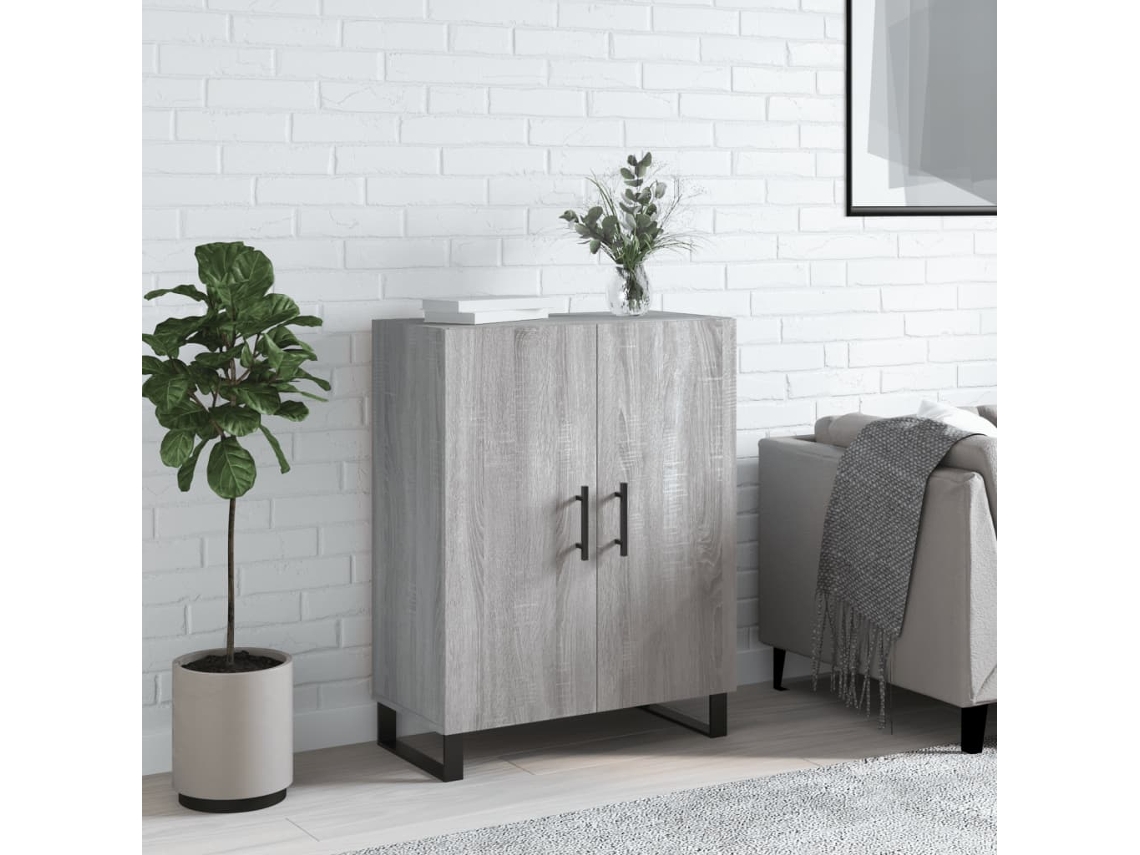 Aparador De Madera De Ingeniería Gris Sonoma 69,5x34x90 Cm