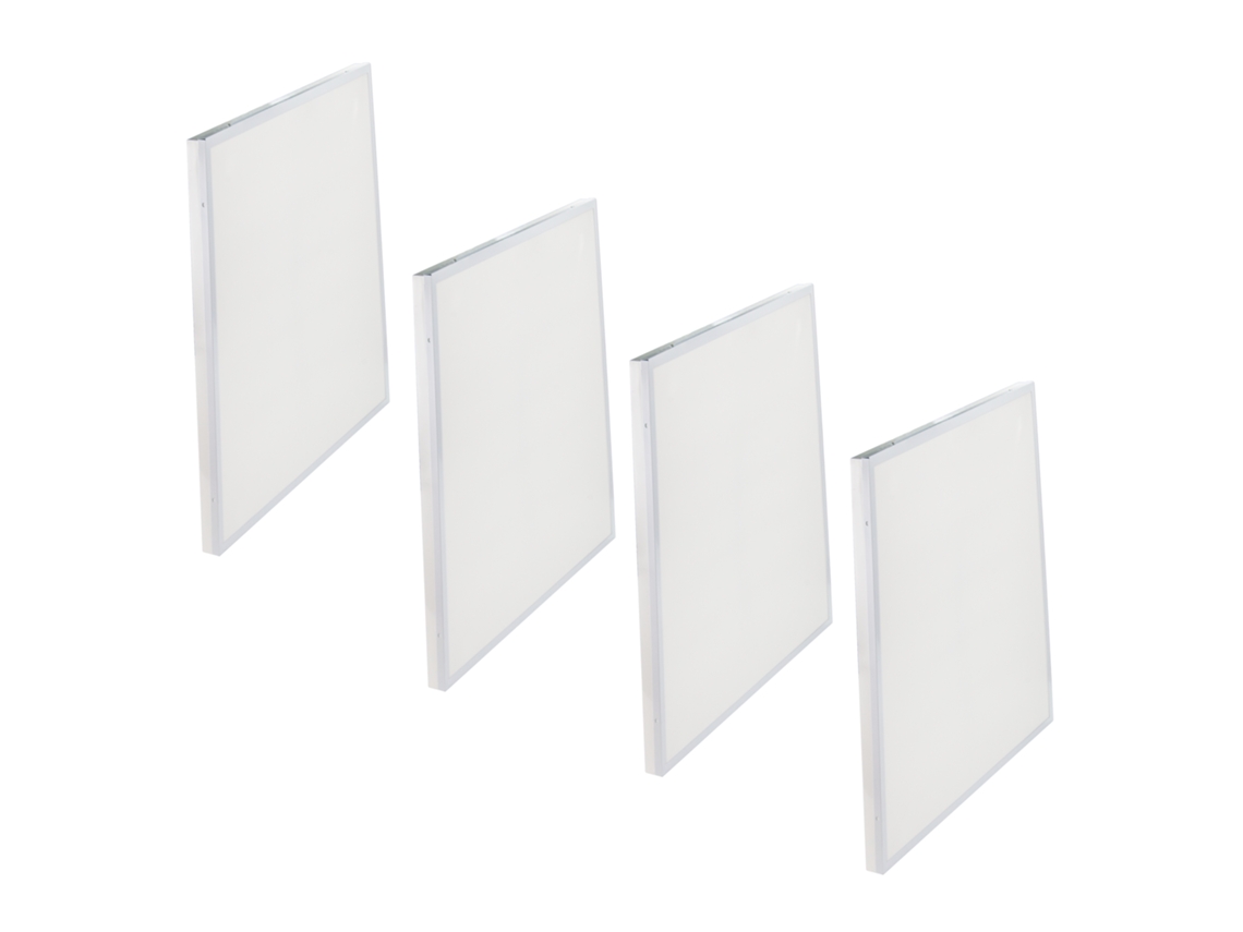 Pack x4 Panel LED Superficie dimensiones 60x60cm, Potencia 50W, Color Blanco Neutro 4200K, 4000 lúmenes, Marco Blanco JANDEI