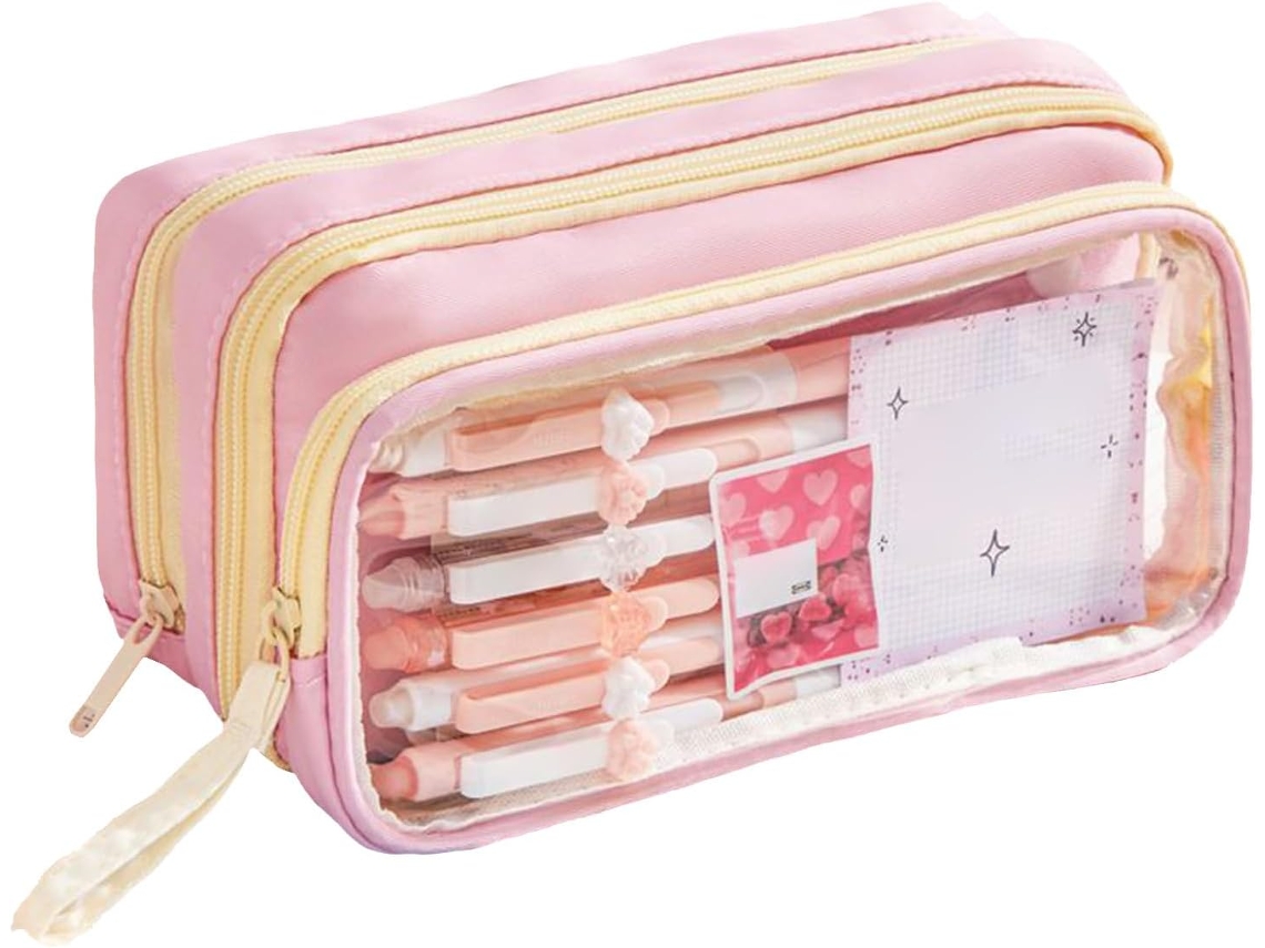Estuche Para L Pices Grande Con Cremallera Y Compartimentos Art Culos Escolares Elegantes Adolescentes Ni Os Estudiantes