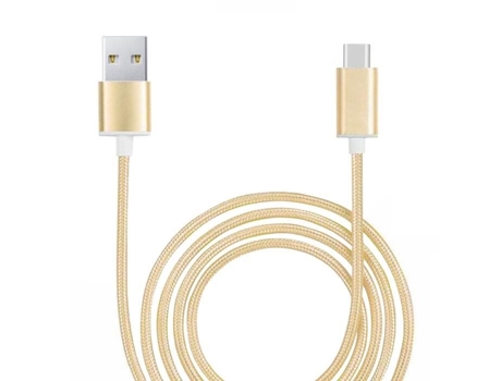 Cable Tipo Note Trançado Carregamento Rápido para Xiaomi Redmi Note 10 Pro Max, Redmi Note 10 Pro PH26 Nylon Dorado
