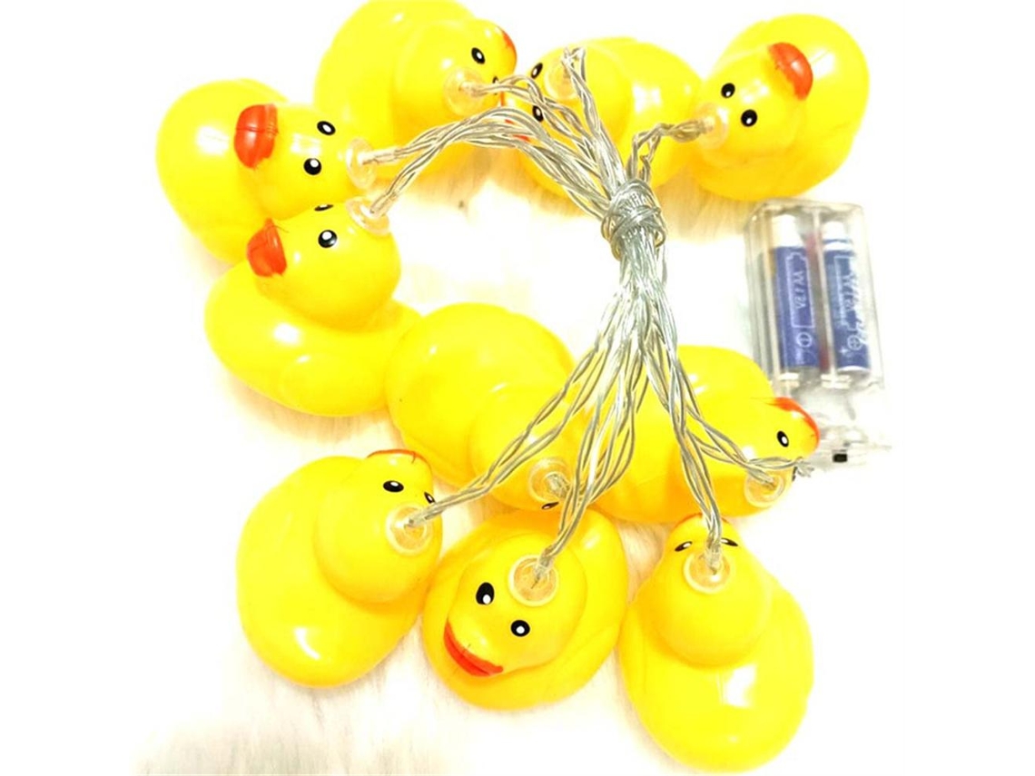 Cordoel De Luzes Led Mini Pato Amarelo Para Decoração De Jardim Terraço E Festas