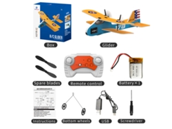 Avión RC Kf800 2,4 g EPP de espuma, planeador de ala fija con luz LED, juguete volador duradero