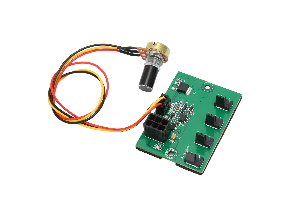 Adaptador De Ventilador 4 Pin 2/3/4/6 Pin 12v Plug And Play Hub De Ventilación Pc Luz Dourada
