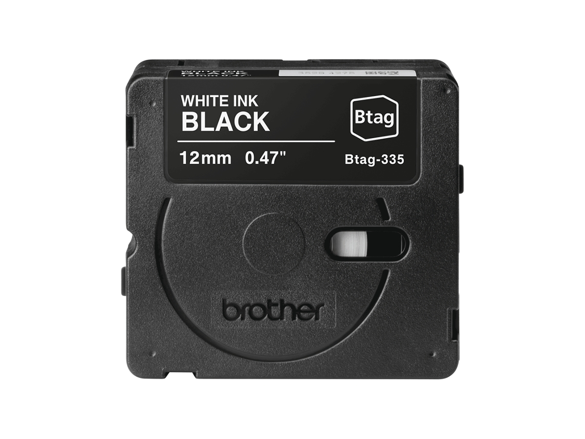 Cinta Doméstica BROTHER BTAG335 Blanco sobre Negro