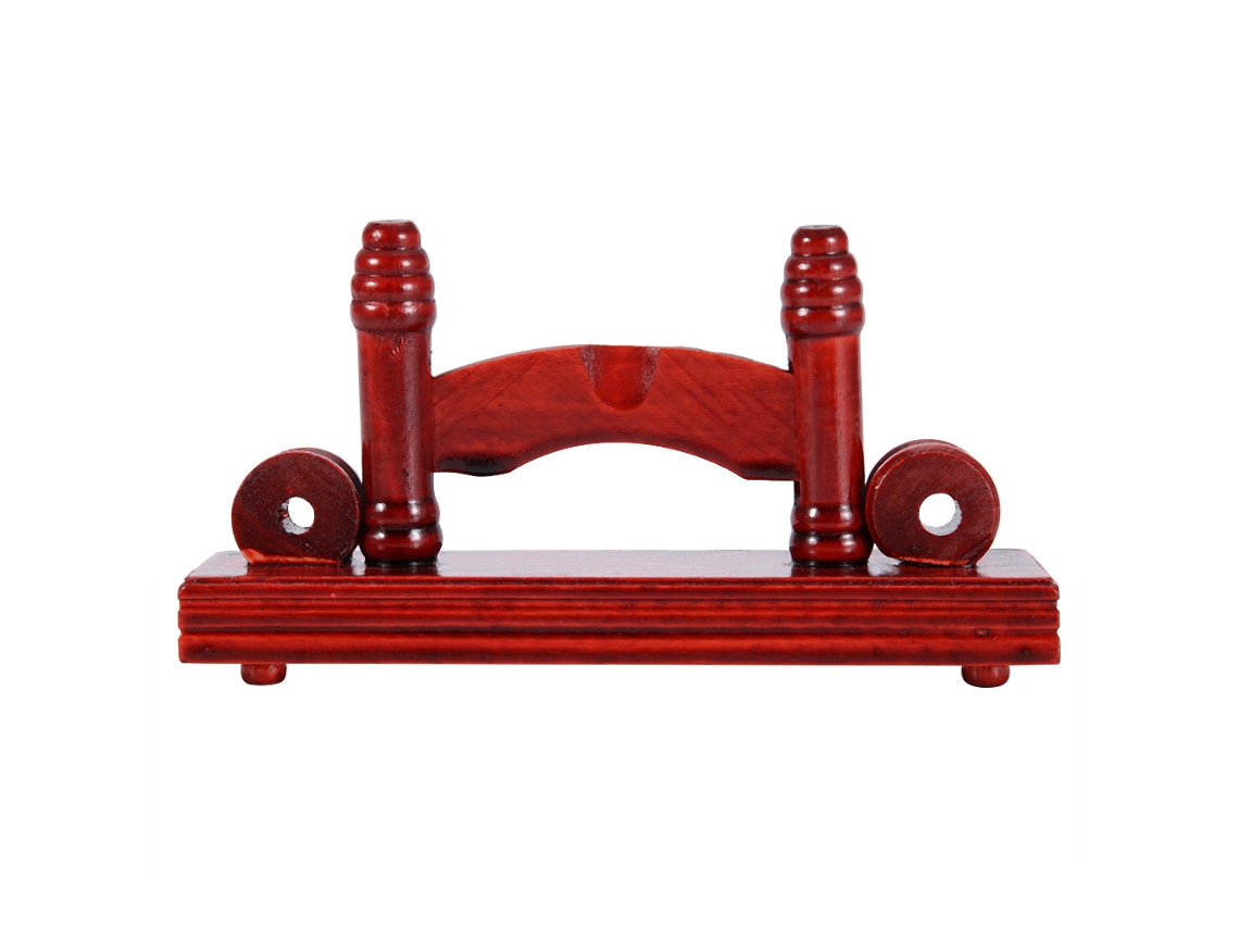 Soporte decorativo para abanicos chinos, soporte práctico para exhibir abanicos, soporte plegable de bambú para abanicos, rojo oscuro.