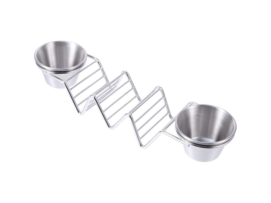 2026da-soporte Para Tacos De Acero Inoxidable Bandeja Para Horno Parrilla Rack Almacenamiento 2 Piezas