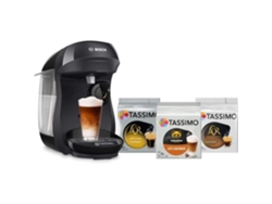 Cafetera Tassimo Happy Negra con 3 discos T Bosch Tas102ec3