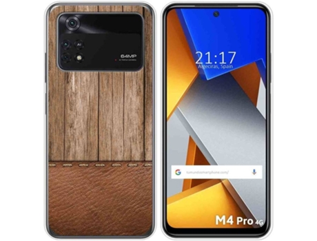 Carcasa para Xiaomi Poco M4 Pro 4G TUMUNDOSMARTPHONE Dibujos Madera 09 Multicolor