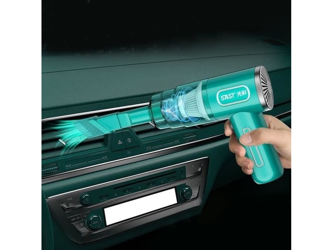 Aspiradora automática verde 29000pa Mini plumero inalámbrico para coche 120w portátil húmedo y seco recargable por USB Doble Chaberlu