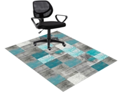 Tapete Protetor Cadeira Gamer Antiderrapante 80 X 100 Cm Piso Azulejo Azul Chão Cadeiras,
