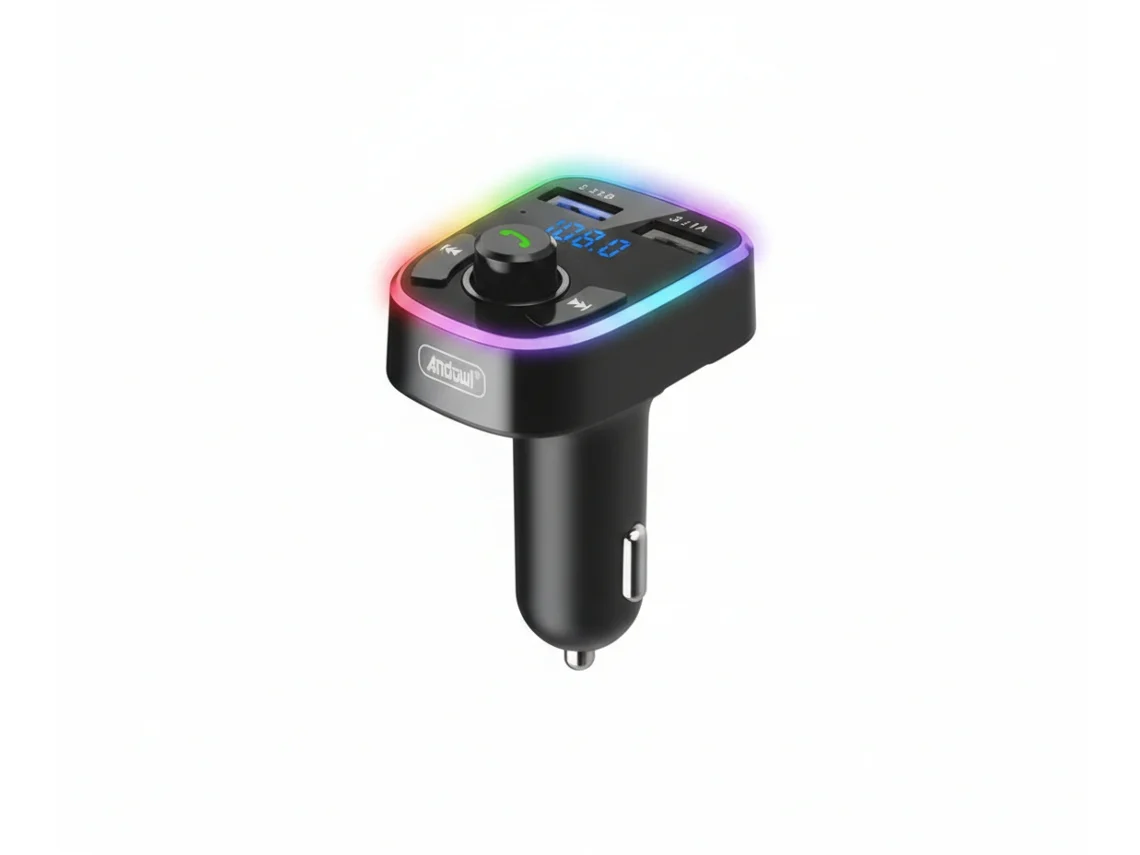 Transmissor Fm Bluetooth Mp3 Player 2 X Entrada Usb Pd18w 3.1a Andowl Q-c67 Preto
