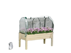 Huerto elevado OEM, de madera, 1,2 x 0,6 x 0,6 m, compatible con diversas hortalizas.