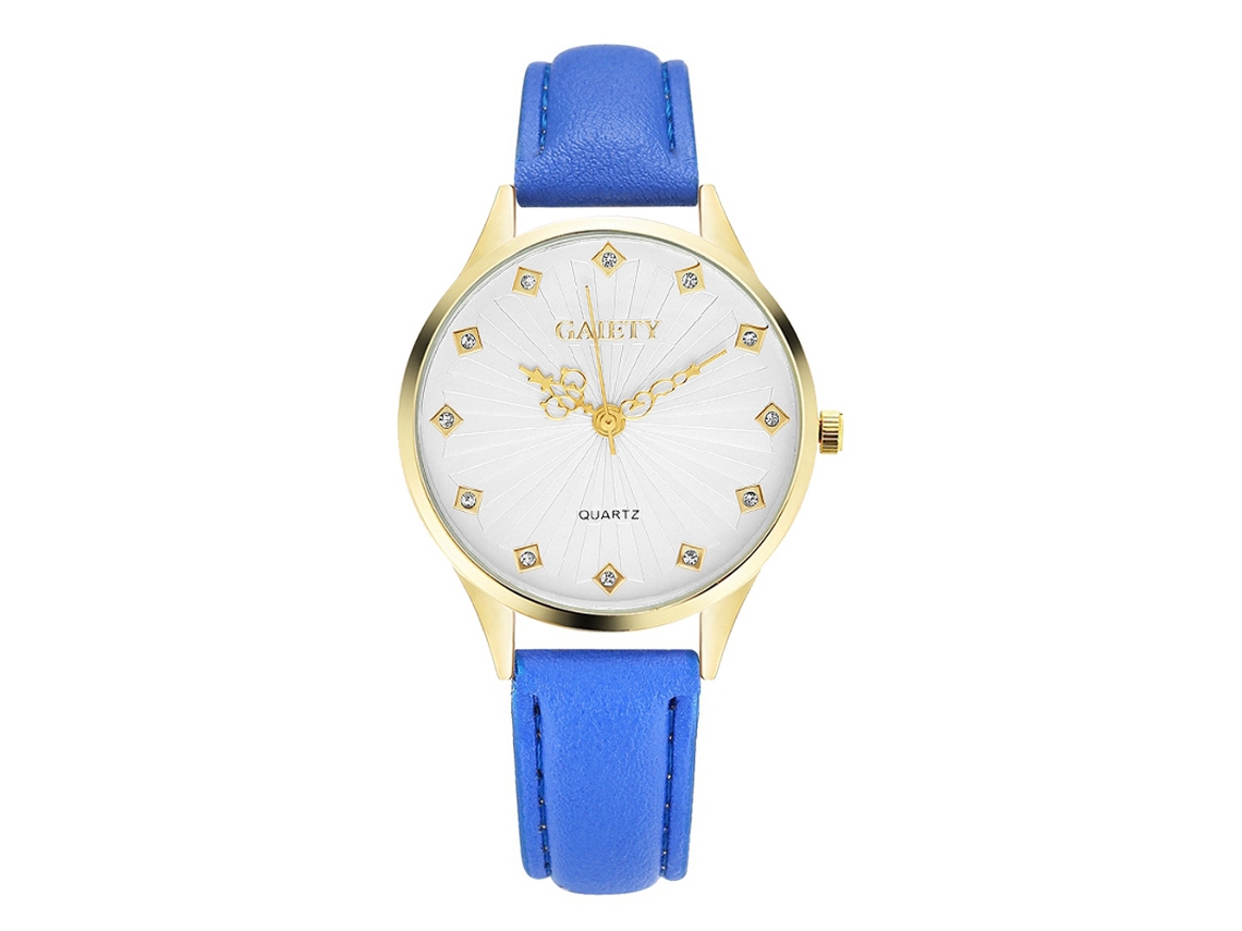 Reloj De Pulsera De Cuarzo Informal Para Mujer Con Correa De Pu Roja.