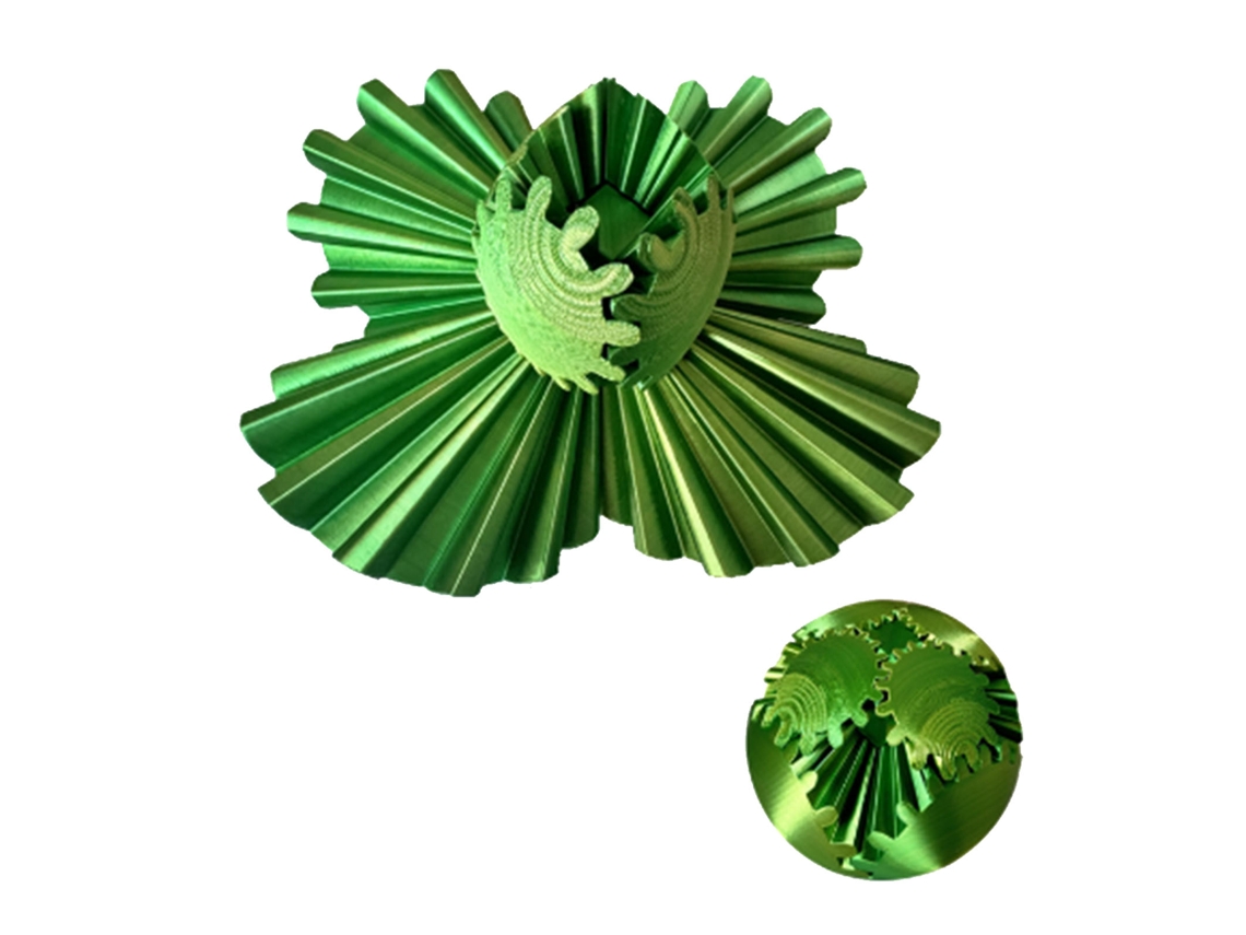 Bola De Engranaje Giratoria Impresa En 3d Con Tensión Ajustable, Portátil, 2,8 Pulgadas, Amarillo Verdoso