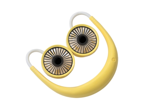 Mini Ventilador SLOWMOOSE Portátil con Correa para Cuello Amarillo