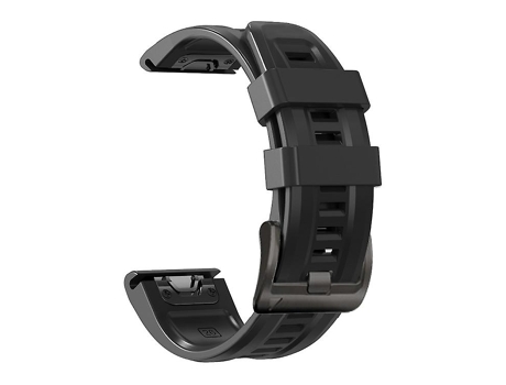 Correa De Reloj Inteligente Para Garmin Fenix 5 22 Mm Correa De Reloj Deportiva De Silicona De Color Puro Negro VENISYMLIS