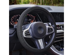 2026-cubre Volante Elástico De Fibra Ultrafina Y Seda Fría Para Coches Tamaño 37-39cm Negro