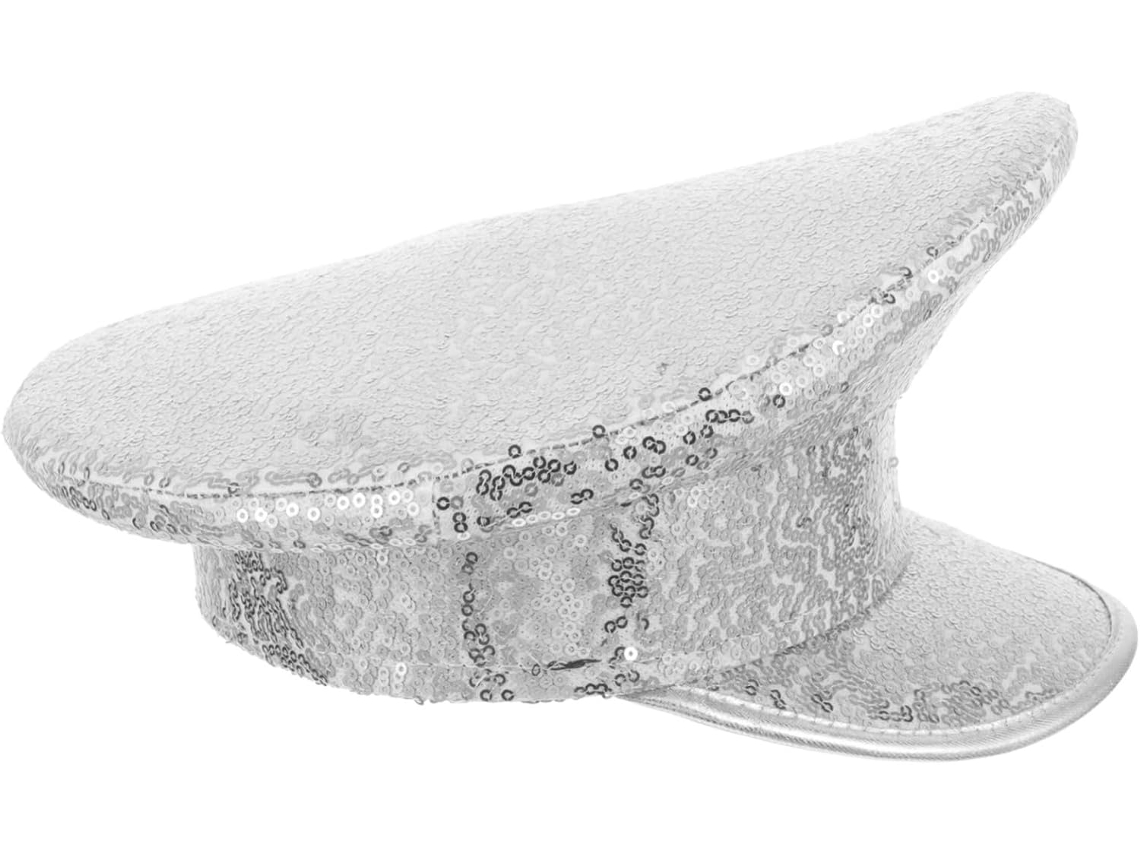 Sombrero Plano De Lentejuelas, Sombrero Para Actuaciones En El Escenario Para Mujer, Sombrero Para Cosplay
