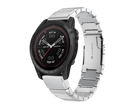 Correa para reloj Garmin Tactix 7 de acero inoxidable con concha de tortuga de 26mm VENISYMLIS