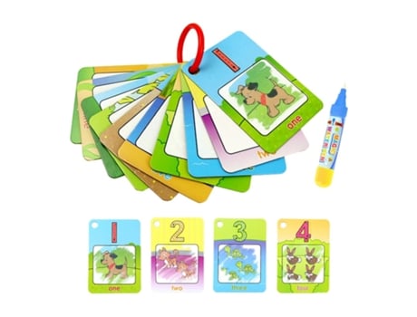 Tarjetas de dibujo de agua mágica libro para colorear con bolígrafo de agua pintura tablero de dibujo juguetes educativos para regalo de niños - co...