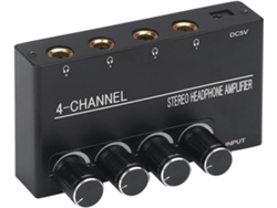 Amplificador De Auriculares Estéreo Compacto Para Auriculares De Audio De 4 Canales Con Conector De 6,35 Mm.
