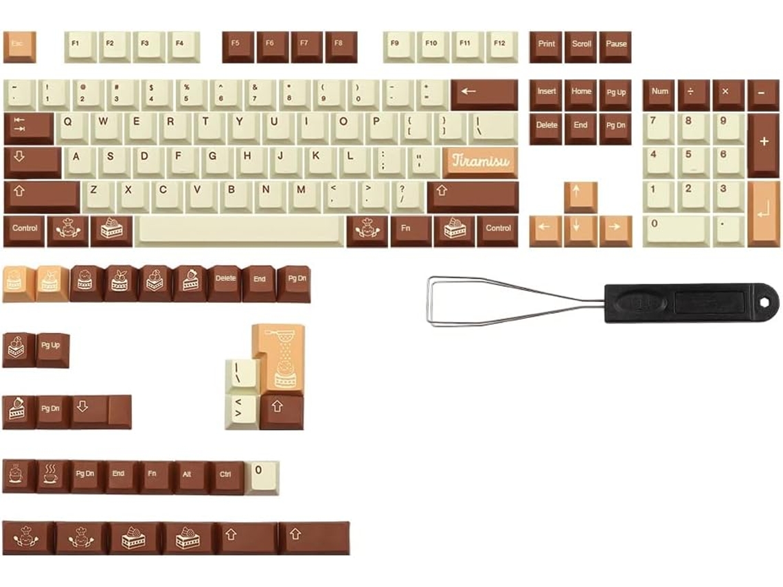 Tiramisú Pbt Keycap 136 Teclas Cherry Dz60/rk61/64/gk61/68/84/87/96/980/104/108