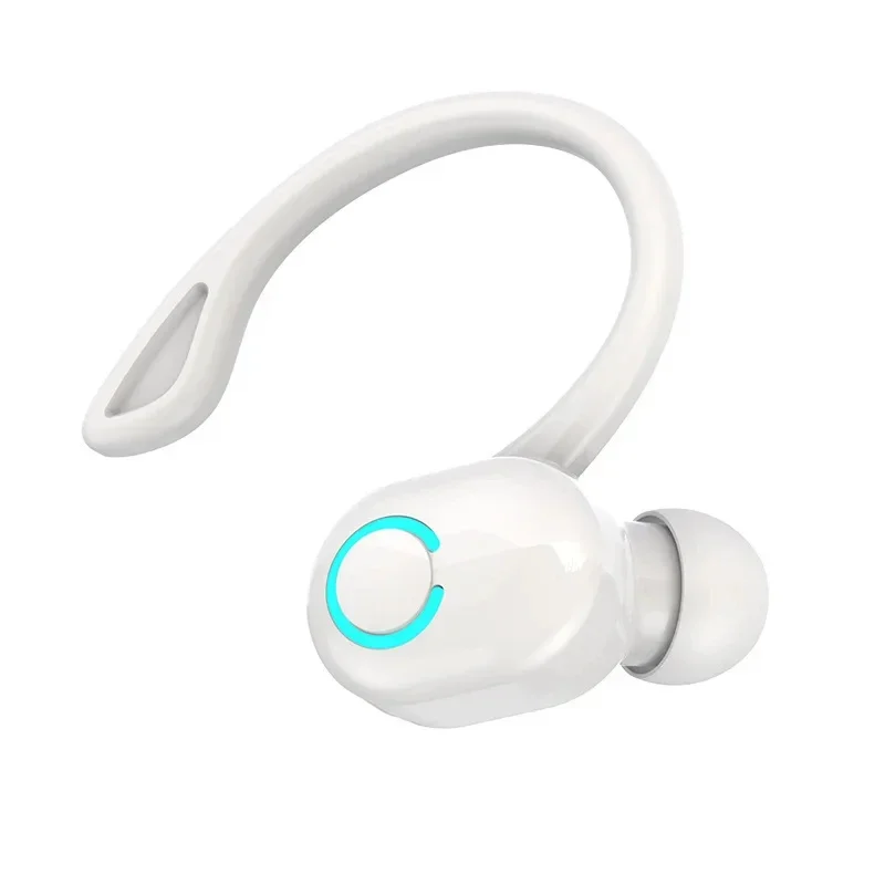 Auriculares Inalámbricos Bluetooth 5.2 Para Negocios (blancos), Con Cancelación De Ruido Y Gancho Para La Oreja Que Absorbe Los Graves.
