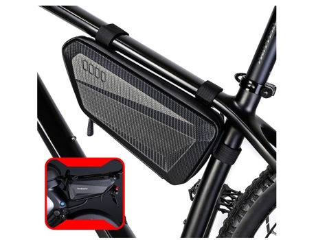Bolsa de tubo triangular para bicicleta resistente al agua con carcasa dura de EVA Bolsa lateral para motocicleta Bolsa lateral para colgar en la C...