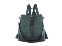 Mochila bandolera de PU para mujer, ligera y resistente al agua, versátil y práctica, ideal para viajes, en color verde.