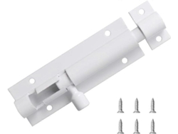 Pestillo De Seguridad Deslizante, Acero Inoxidable, Resistente Y Duradero Para Puertas, Ventanas, Jardín Y Garaje (1 Pieza, Blanco)