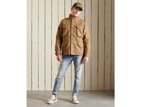 Abrigo SUPERDRY Algodón Hombre (M - Marrón)