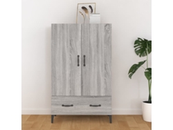 Lovely Home Armario Alto 70X31X115 Cm Madera Procesada Gris Sonoma