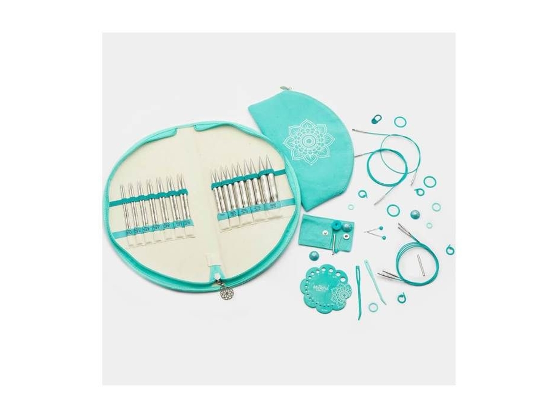 Juego de agujas intercambiables KNITPRO Mindful Gratitude de 13 cm, color verde