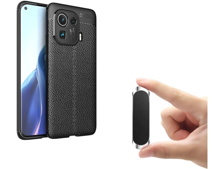 Carcasa Xiaomi Mi 11 Pro PHONESHIELD Rugged Leather y Soporte Magnético Multifunción Negro