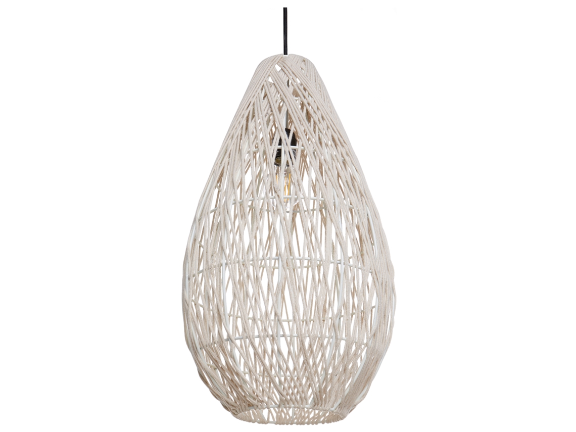 Lámpara de techo BELIANI Annotto de Algodón Beige 31x31x253