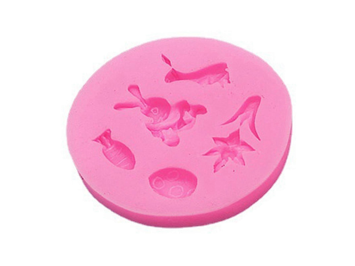 Rebe-molde De Silicona Conejo Pascua Zanahoria Para Hornear Pasteles Fondant Chocolate Dulces Decoración Conejo De Zanahoria