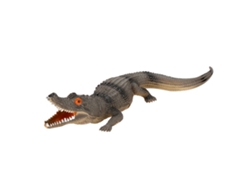 Rebe-modelo De Cocodrilo De Plástico Suave Con Sonido Juguete Antiestrés Para Niños Regalo Educativo Color Oscuro