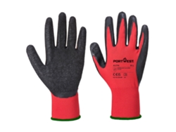 Guante de látex Flex Grip, cómodo y protector para las manos / Rojo y negro / M Portwest