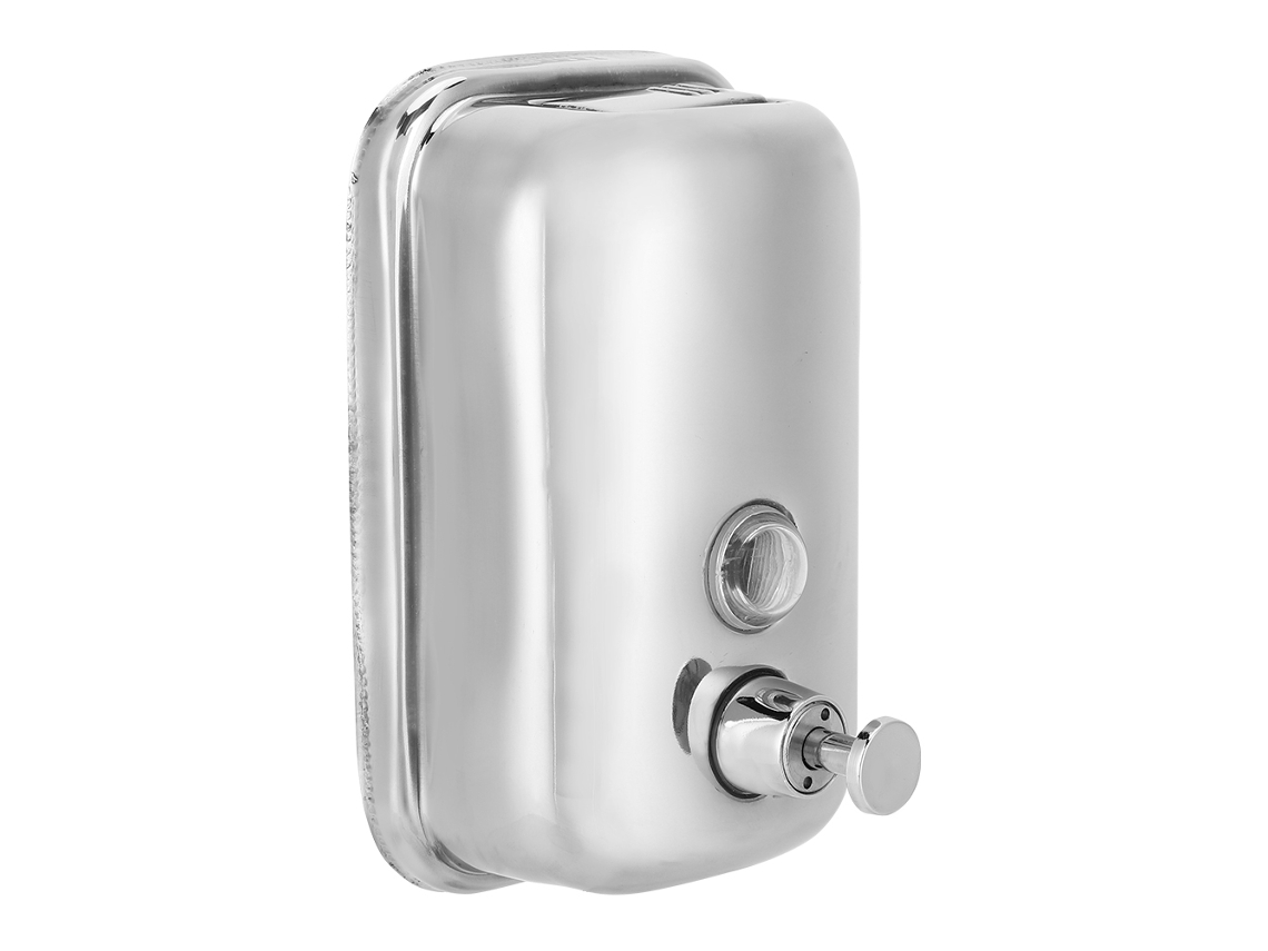 Dispensador Manual De Jabón De Acero Inoxidable De 500 Ml Para Montaje En Pared, Baño, Cocina.