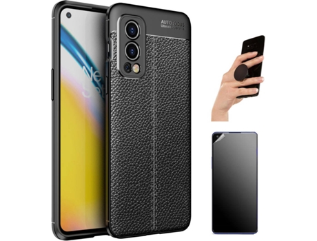 Kit Funda, Protector de Pantalla y Popsocket Oneplus Nord 2 Rugged Leather 3520 3520 Negro
