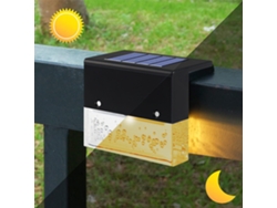2026-2 Piezas Luz Solar Exterior Con Modo Blanco Cálido Y Rgb Para Escaleras Patio Jardín Decoración