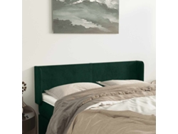 Cabecero De Cama | Panel De Cabecero De Terciopelo Verde Oscuro 147x16x78/88 Cm