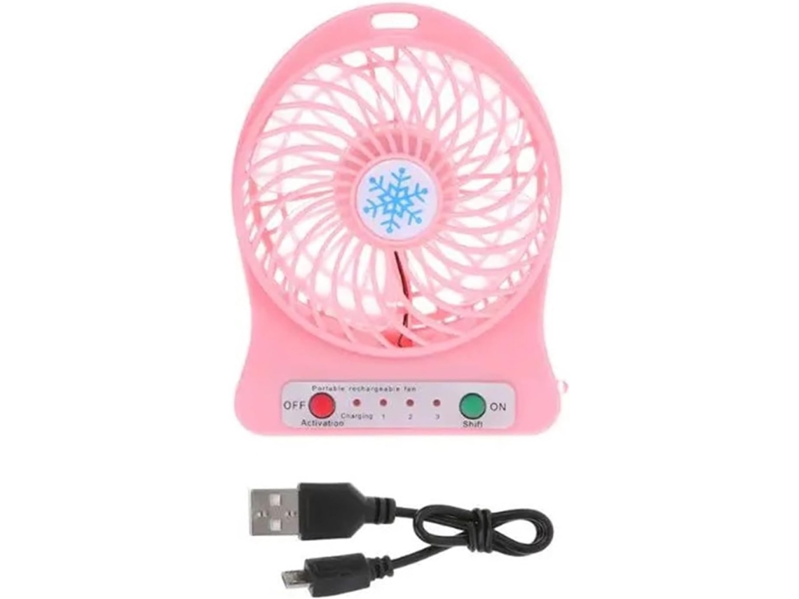 Ventilador De Escritorio Usb Ventilador Portátil Con Luz Led Enfriador Aire Mini Third Wind Fácil