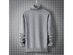 2026-suéter Cuello Alto Para Hombre Invierno Casual Tejido Slim Fit Liso Manga Larga Moda Harajuku
