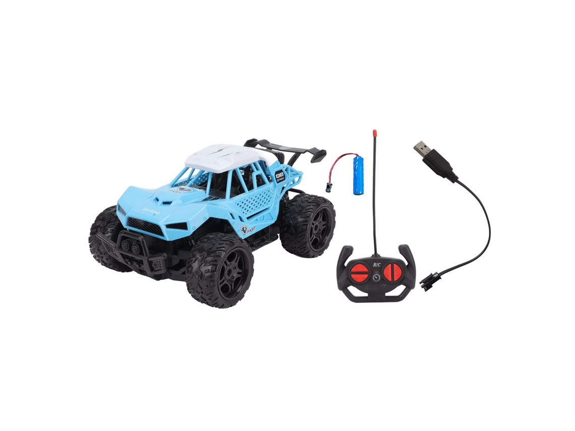 Coche Teledirigido 4x4 Antideslizante Con Luces Y Sonido, 2,4 Ghz, Todoterreno, Juguete Para Niños De 3 Años En Adelante - Azul